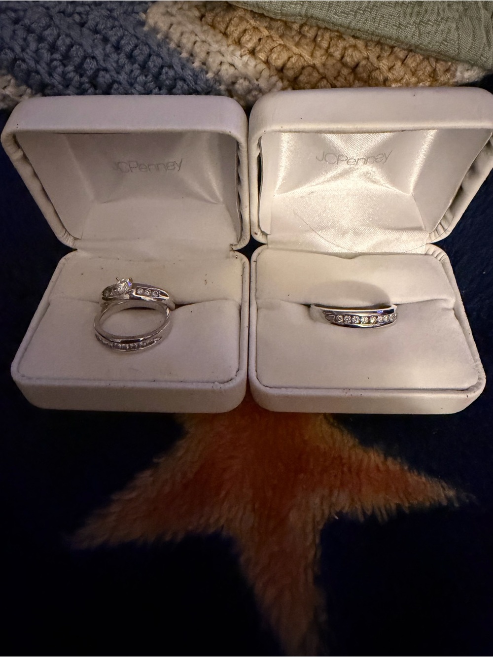 10k White Gold Bridal Ring Set